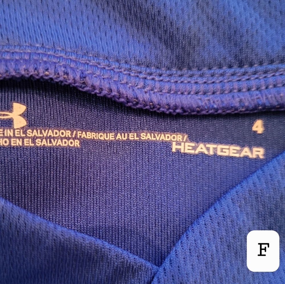 UNDER ARMOUR HEATGEAR YOUTH SZ 4 SPORTS/ATHLETIC SHIRT - Picture 3 of 3